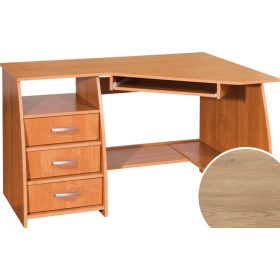  Sevilla sarok számítógépasztal 3 fiók balos - Cremona tölgy