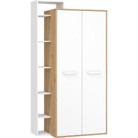   Rio gardróbszekrény 2 ajtó balos - Artisan tölgy - Fehér