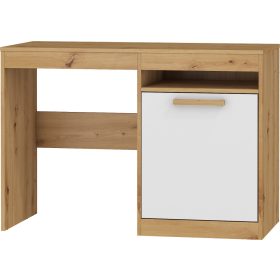   Maximus íróasztal 1 ajtó - Artisan tölgy - Fényes fehér