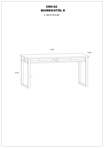 Cross asztal D - Cremona tölgy