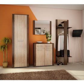   Cezar előszoba bútor szett - Sötét Sonoma tölgy - Világos Sonoma tölgy