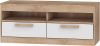 Maximus  TV-állvány 2 fiók - Világos Sonoma tölgy - Fényes fehér