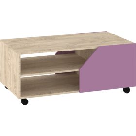   Pax 110 dohányzóasztal - Endgrain tölgy - Fehér - Levendula