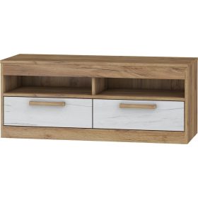 Maximus  TV-állvány 2 fiók - Arany tölgy - Fehér tölgy