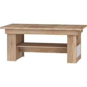   Maximus dohányzóasztal - Világos Sonoma tölgy - Fényes fehér