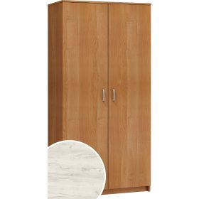 Szafa gardróbszekrény 2 ajtó - Fehér tölgy