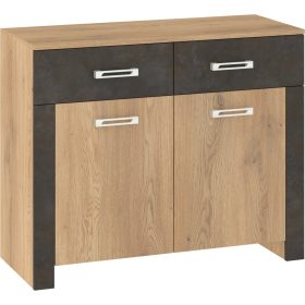 Hugo komód 2 ajtó 2 fiók - Cremona tölgy - Granada barna