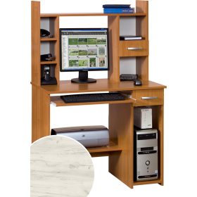 Kuba Max számítógépasztal magasítóval - Fehér tölgy