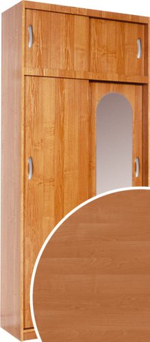 Aleksander 1 Z  tolóajtós gardróbszekrény tükörrel - Éger