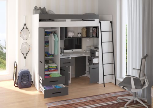 Smyk galériaágy jobbos - Fehér - Szürke