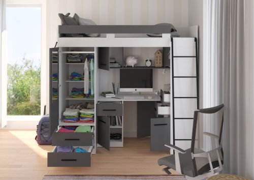 Smyk galériaágy jobbos - Fehér - Szürke