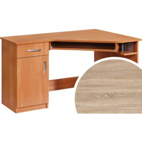   Carmen sarok számítógépasztal balos - Világos Sonoma tölgy
