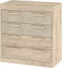Maximus komód 4 fiók - Endgrain tölgy - Granada mandula