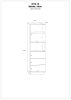 Hybrid könyvespolc 1 ajtó 3 fiók - Világos Sonoma tölgy - Fényes fehér