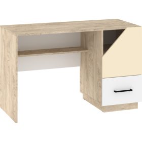   Pax 120 íróasztal 1 ajtó 1 fiók - Endgrain tölgy - Fehér - Krém