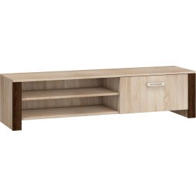   Hugo TV-állvány 1 ajtó - Világos Sonoma tölgy - Sötét Sonoma tölgy