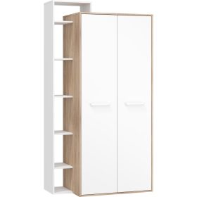   Rio gardróbszekrény 2 ajtó balos - Világos Sonoma tölgy - Fehér