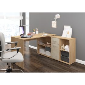   Beat P íróasztal kombináció jobbos - Cremona tölgy - Granada mandula