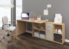Beat P íróasztal kombináció jobbos - Cremona tölgy - Granada mandula