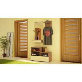 City előszoba bútor szett - Tobacco tölgy - Krém