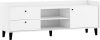 Dolce TV-állvány 1 ajtó 2 fiók - Fehér - Fényes fehér