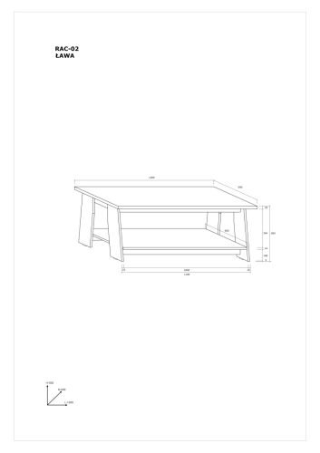 Rack dohányzóasztal - Endgrain tölgy