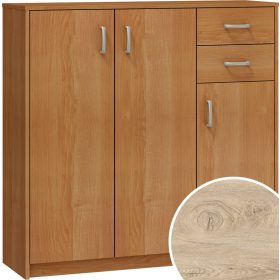 Komód 3 ajtó 2 fiók K2-3D-2S - Endgrain tölgy