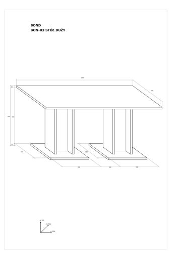 Bond asztal nagy - Cremona tölgy