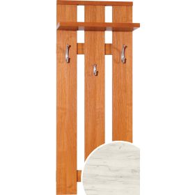 Barcelona előszobafal fogasokkal - Fehér tölgy