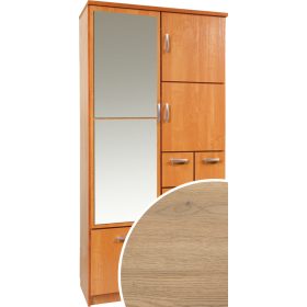   Barcelona 100 Z előszoba szekrény tükörrel - Cremona tölgy