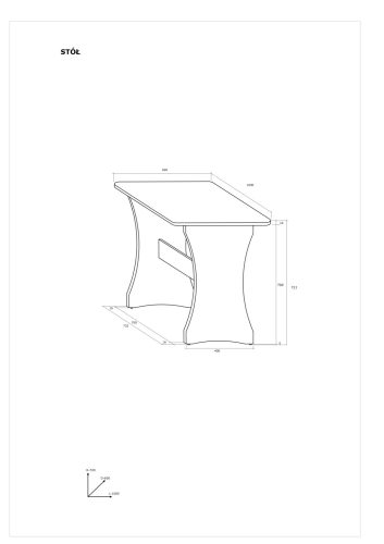 Konyhai asztal 100 - Grange tölgy