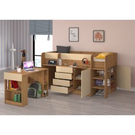 Smile galériaágy jobbos - Artisan tölgy - Krém