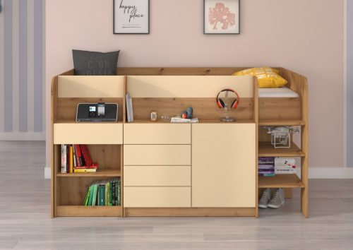 Smile galériaágy jobbos - Artisan tölgy - Krém