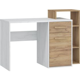   Rio íróasztal 1 ajtó 1 fiók jobbos - Fehér tölgy - Arany tölgy