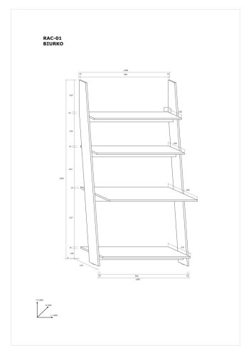 Rack íróasztal - Artisan tölgy