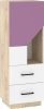 Pax 50 alacsony könyvespolc 2 ajtó 2 fiók - Endgrain tölgy - Fehér - Levendula