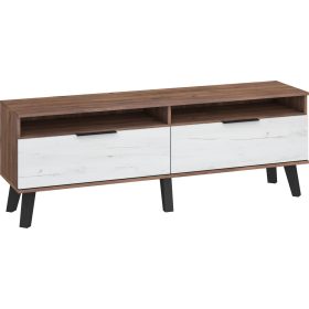 Sven TV-állvány 2 ajtó - Tobacco tölgy - Fehér tölgy