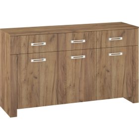 Hugo komód 3 ajtó 3 fiók - Arany tölgy