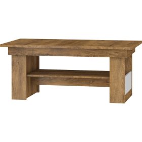 Maximus dohányzóasztal - Burgundy tölgy - Fényes fehér