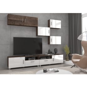 Kuga TV-állvány - Grange tölgy - Fényes fehér