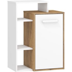 Rio komód 1 ajtó balos - Burgundy tölgy - Fehér