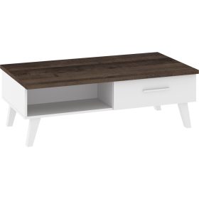 Nordis dohányzóasztal - Grange tölgy - Fehér