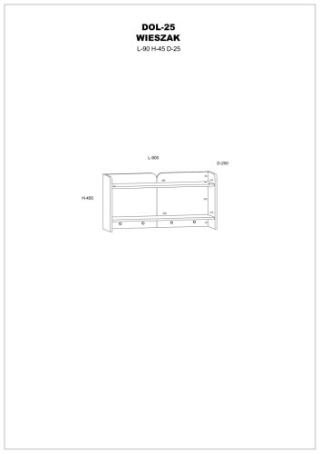 Dolce előszobafal - Artisan tölgy - Fehér