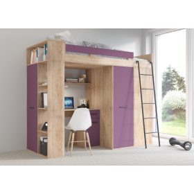 Verana galériaágy jobbos - Világos Sonoma tölgy - Lila