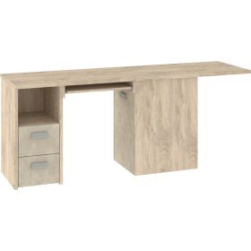   Kitty sarok íróasztal 1 ajtó 2 fiók - Endgrain tölgy - Granada mandula