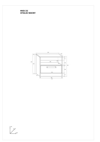 Maximus éjjeliszekrény 1 fiók - Cremona tölgy
