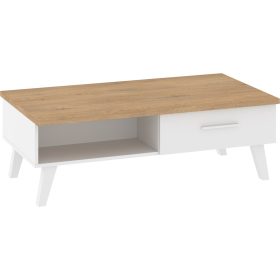 Nordis dohányzóasztal - Cremona tölgy - Fehér
