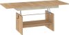 Dallas  emelhető és kihúzható dohányzóasztal - Cremona tölgy - Granada mandula