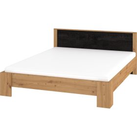   Viki ágykeret ágyrács nélkül - Artisan tölgy - Beton fekete