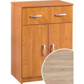 Komód 2 ajtó 1 fiók K-6041S2D - Világos Sonoma tölgy